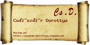 Császár Dorottya névjegykártya