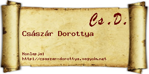Császár Dorottya névjegykártya